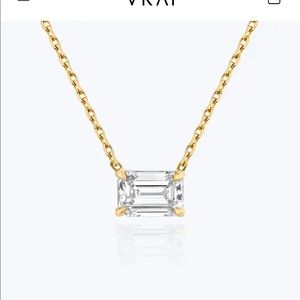 Vrai&Oro Emerald Diamond Necklace